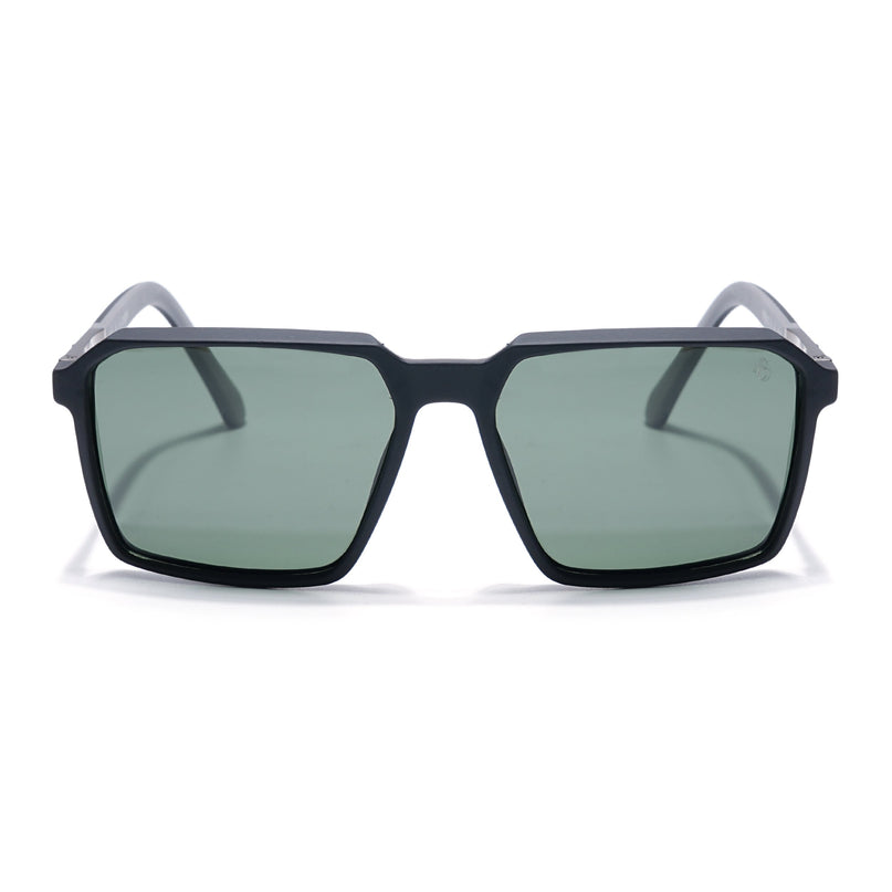 Eyejack Black Square Polarized Sunglasses for Men & Women (6229PCL1122)