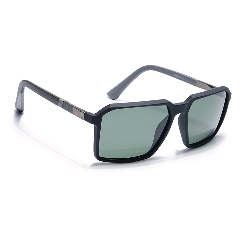 Eyejack Black Square Polarized Sunglasses for Men & Women (6229PCL1122)