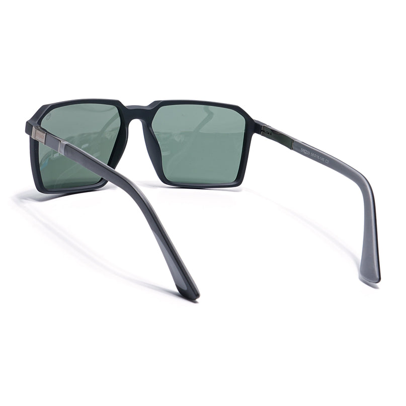Eyejack Black Square Polarized Sunglasses for Men & Women (6229PCL1122)