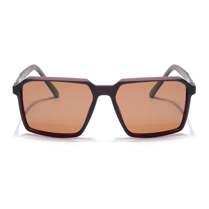 Eyejack Brown Square Polarized Sunglasses for Men & Women (6229PCL1124)