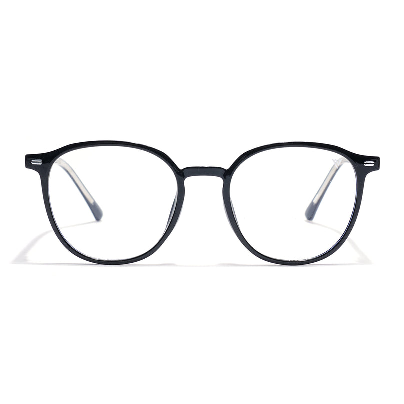 Voyage Black Round Eyeglasses for Men & Women (6230FMG8618)