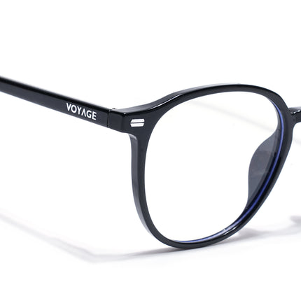 Voyage Black Round Eyeglasses for Men & Women (6230FMG8618)