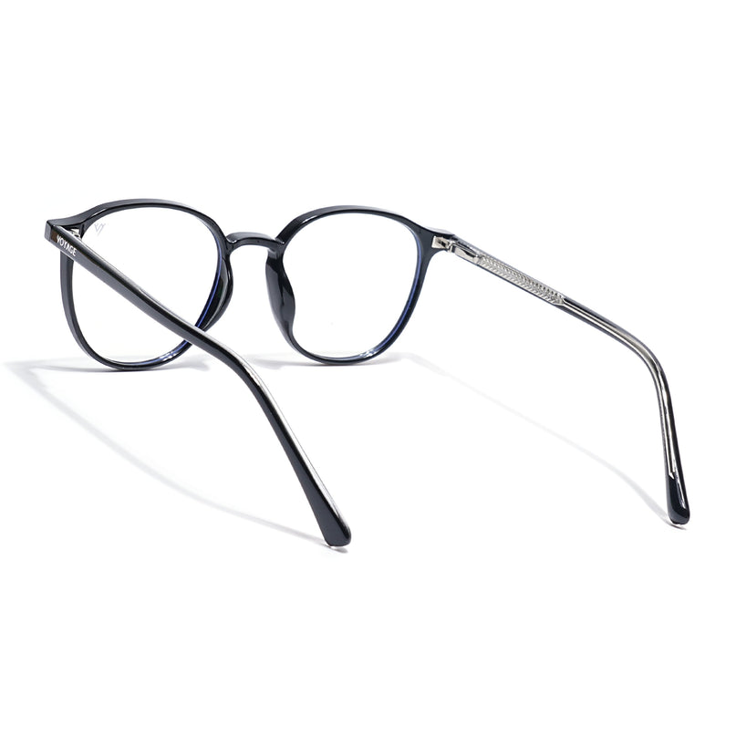 Voyage Black Round Eyeglasses for Men & Women (6230FMG8618)