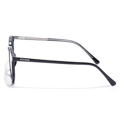 Voyage Black Round Eyeglasses for Men & Women (6230FMG8618)