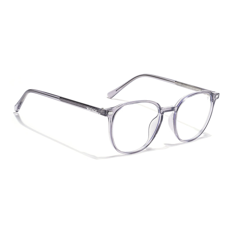 Voyage Grey Round Eyeglasses for Men & Women (6230FMG8619)