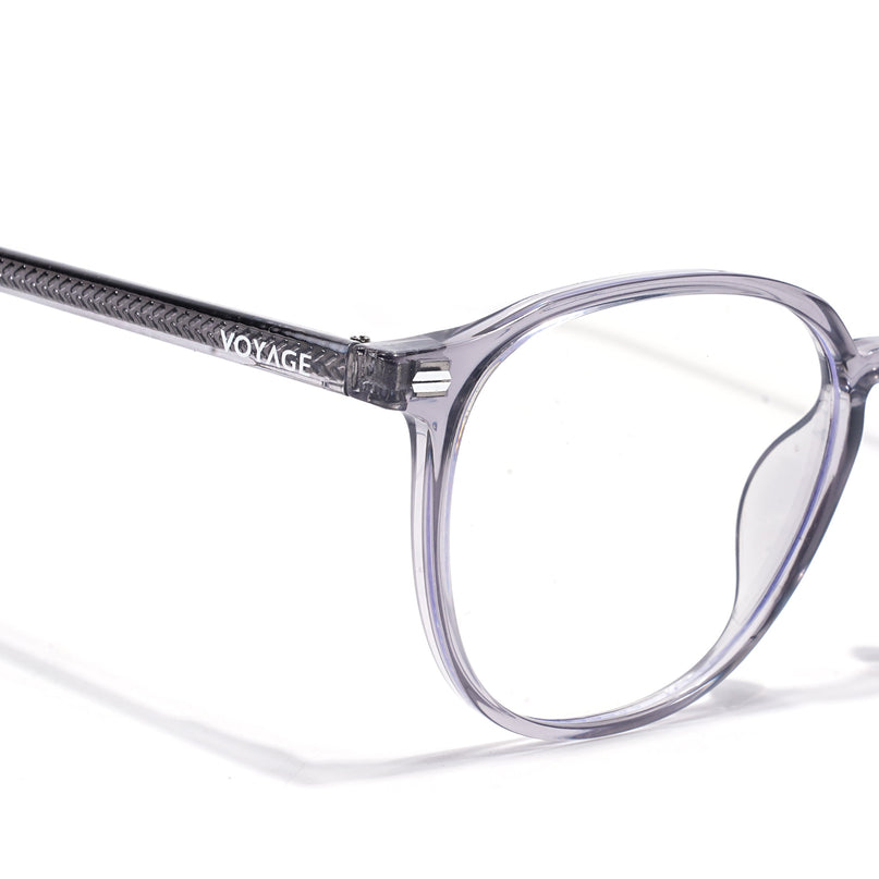 Voyage Grey Round Eyeglasses for Men & Women (6230FMG8619)