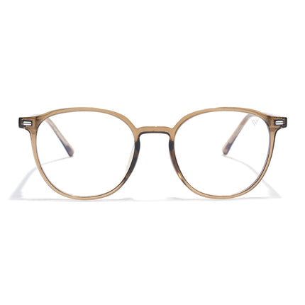Voyage Brown Round Eyeglasses for Men & Women (6230FMG8620)