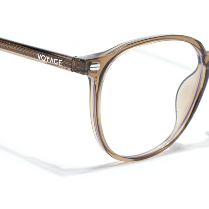 Voyage Brown Round Eyeglasses for Men & Women (6230FMG8620)