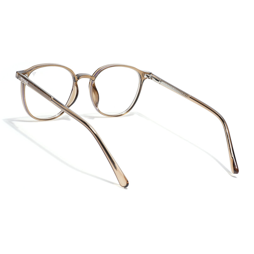 Voyage Brown Round Eyeglasses for Men & Women (6230FMG8620)