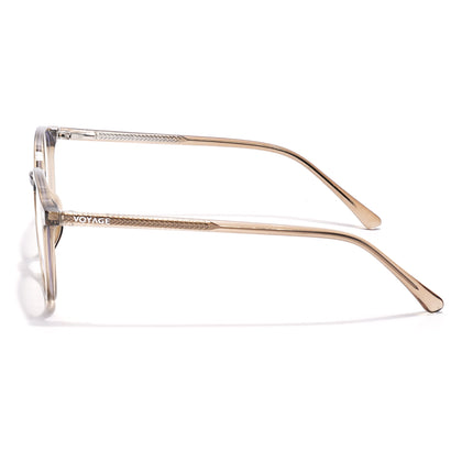 Voyage Brown Round Eyeglasses for Men & Women (6230FMG8620)