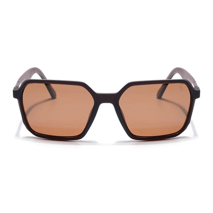 Eyejack Brown Square Polarized Sunglasses for Men & Women (6231PCL1128)