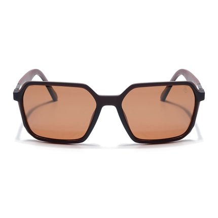 Eyejack Brown Square Polarized Sunglasses for Men & Women (6231PCL1128)