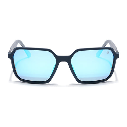 Eyejack Blue Square Polarized Sunglasses for Men & Women (6231PCL1130)