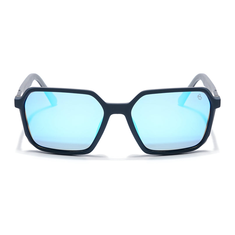 Eyejack Blue Square Polarized Sunglasses for Men & Women (6231PCL1130)