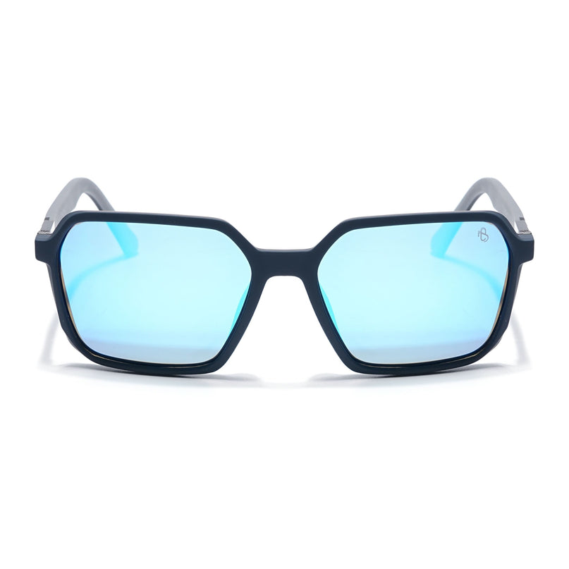 Eyejack Blue Square Polarized Sunglasses for Men & Women (6231PCL1130)