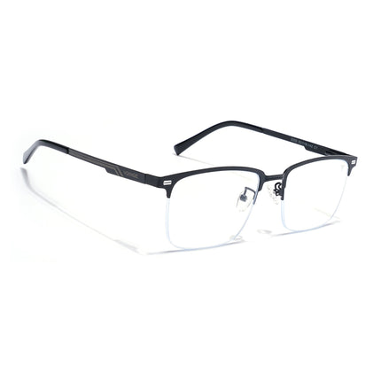 Voyage Black Half Rim Eyeglasses for Men & Women (6305FMG8564)