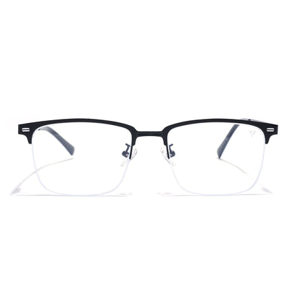 Voyage Black Half Rim Eyeglasses for Men & Women (6305FMG8564)