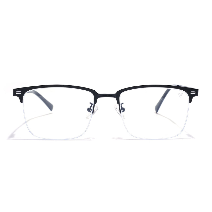 Voyage Black Half Rim Eyeglasses for Men & Women (6305FMG8564)