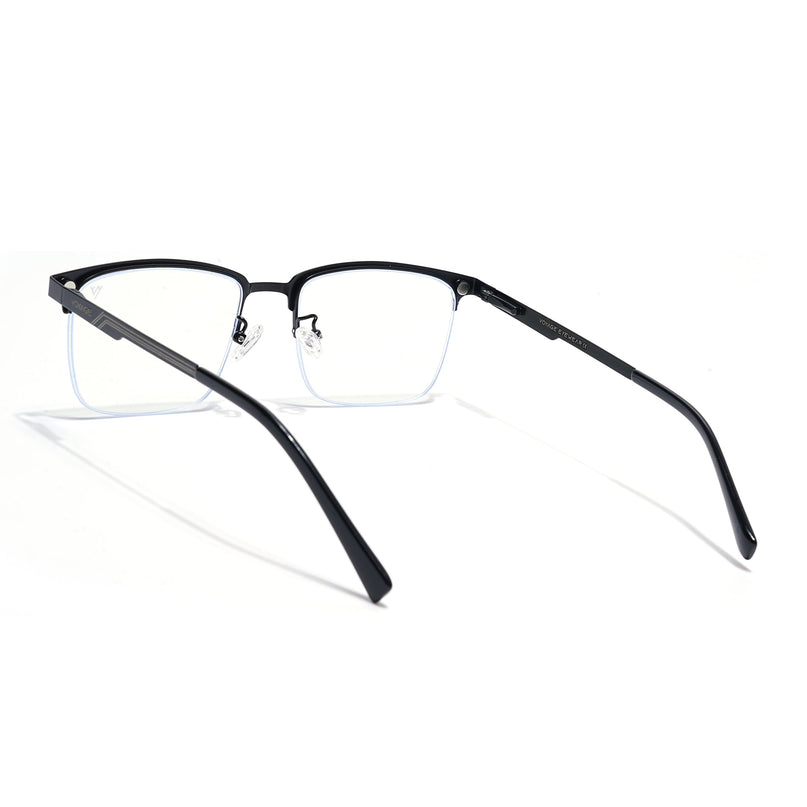 Voyage Black Half Rim Eyeglasses for Men & Women (6305FMG8564)