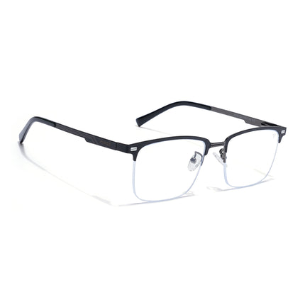 Voyage Gun Metal & Black Half Rim Eyeglasses for Men & Women (6305FMG8565)