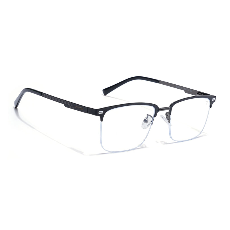 Voyage Gun Metal & Black Half Rim Eyeglasses for Men & Women (6305FMG8565)