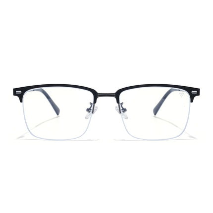 Voyage Gun Metal & Black Half Rim Eyeglasses for Men & Women (6305FMG8565)