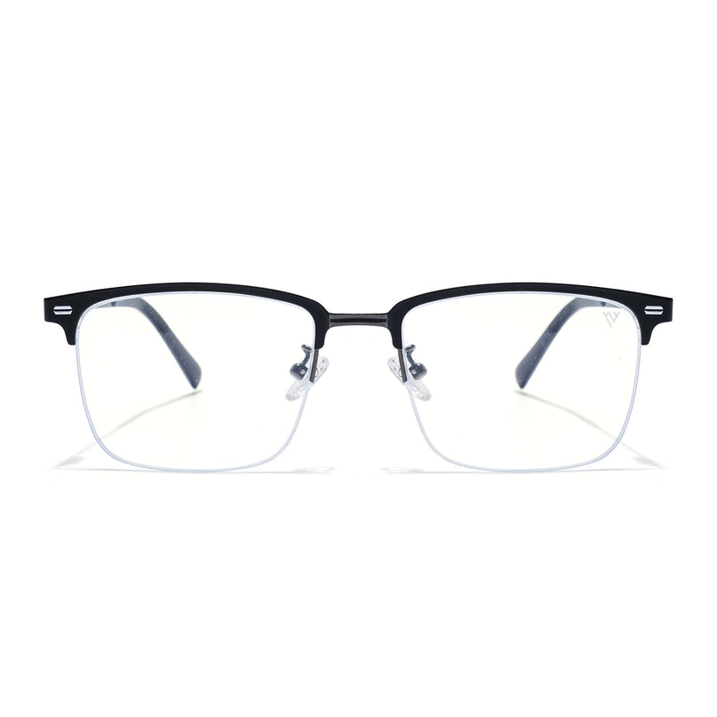 Voyage Gun Metal & Black Half Rim Eyeglasses for Men & Women (6305FMG8565)