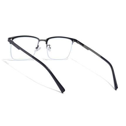 Voyage Gun Metal & Black Half Rim Eyeglasses for Men & Women (6305FMG8565)