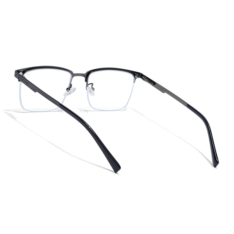 Voyage Gun Metal & Black Half Rim Eyeglasses for Men & Women (6305FMG8565)
