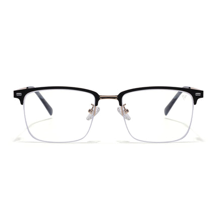 Voyage Golden & Black Half Rim Eyeglasses for Men & Women (6305FMG8567)