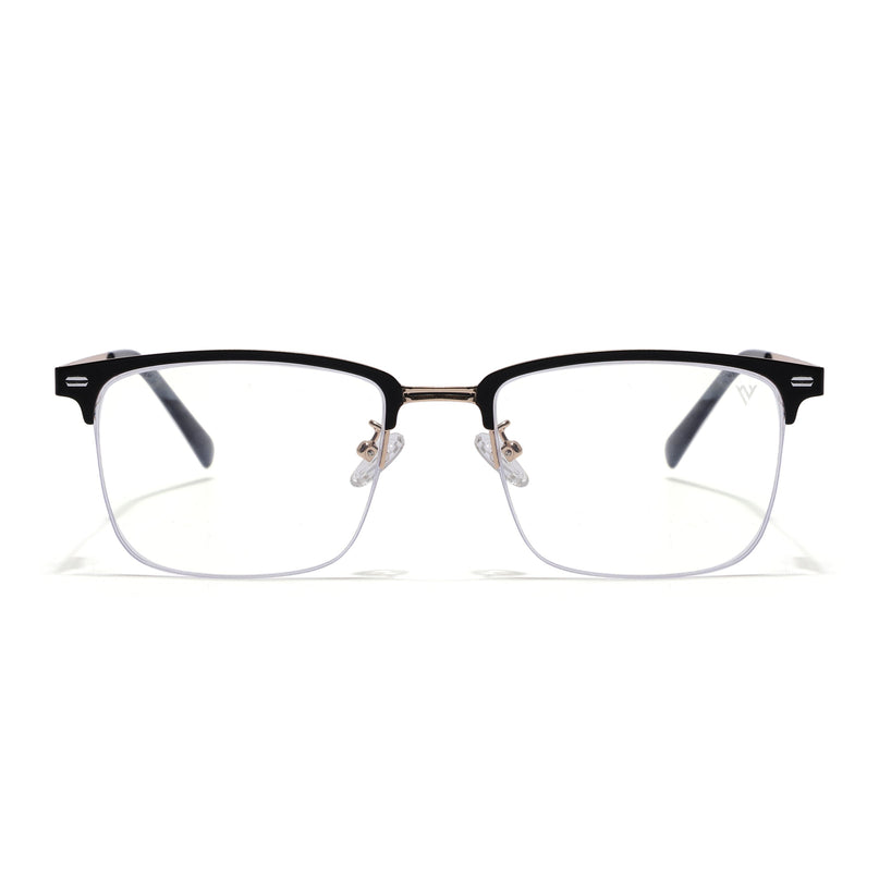 Voyage Golden & Black Half Rim Eyeglasses for Men & Women (6305FMG8567)