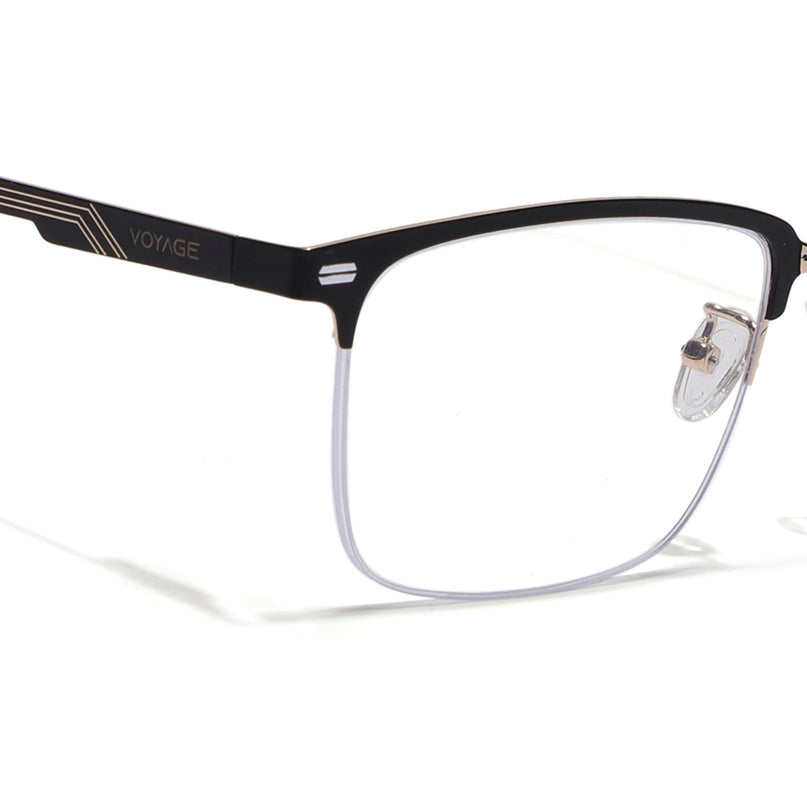 Voyage Golden & Black Half Rim Eyeglasses for Men & Women (6305FMG8567)