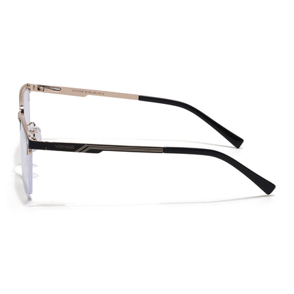 Voyage Golden & Black Half Rim Eyeglasses for Men & Women (6305FMG8567)
