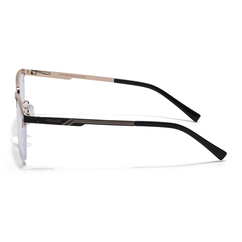 Voyage Golden & Black Half Rim Eyeglasses for Men & Women (6305FMG8567)