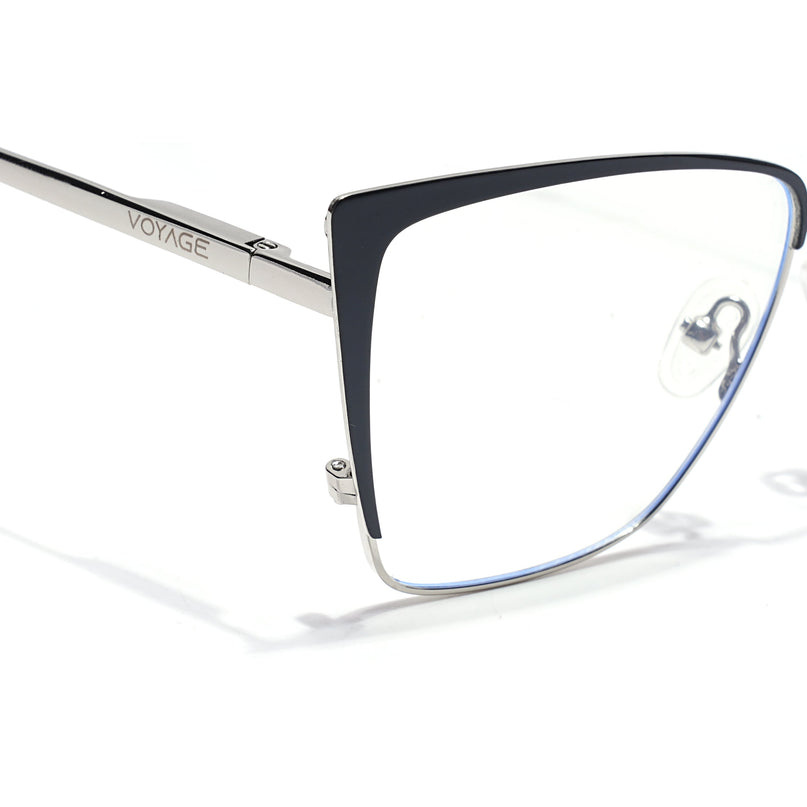 Voyage Silver & Black Cateye Eyeglasses for Women (6311FMG8606)