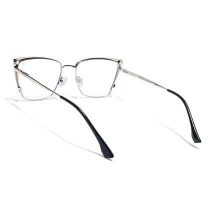 Voyage Silver & Black Cateye Eyeglasses for Women (6311FMG8606)