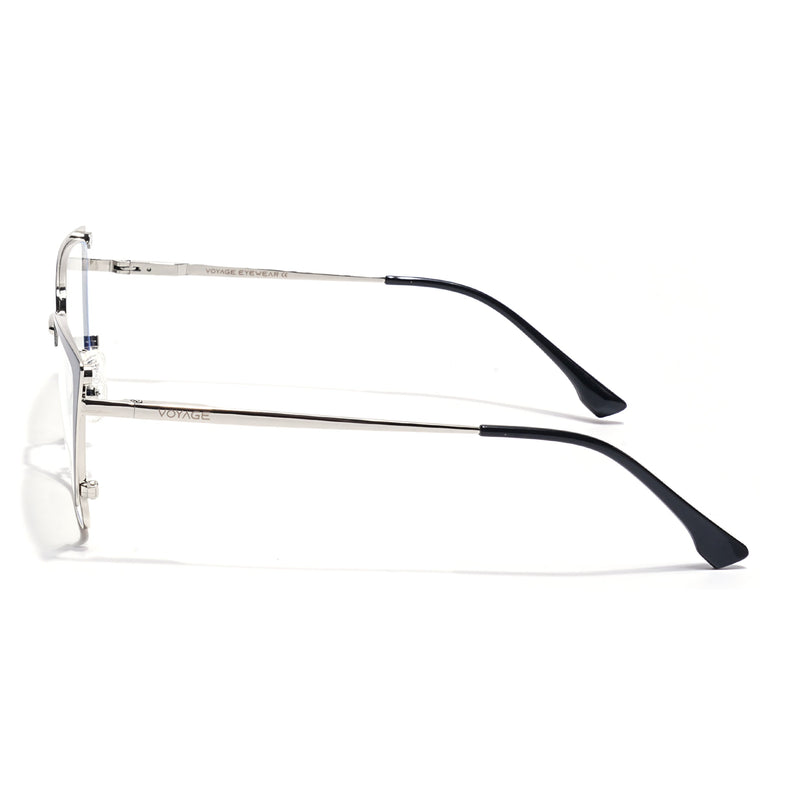Voyage Silver & Black Cateye Eyeglasses for Women (6311FMG8606)