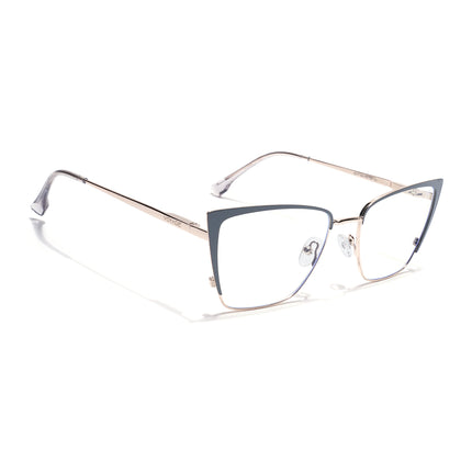 Voyage Silver & Grey Cateye Eyeglasses for Women (6311FMG8607)