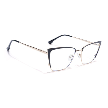Voyage Golden & Black Cateye Eyeglasses for Women (6311FMG8608)