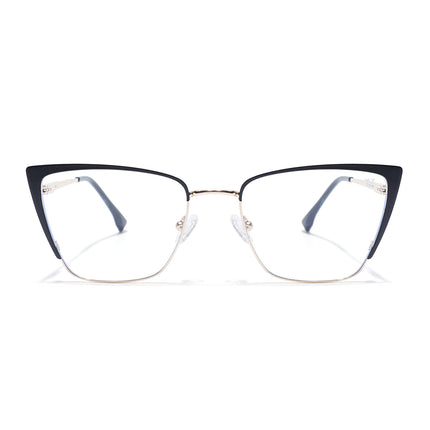 Voyage Golden & Black Cateye Eyeglasses for Women (6311FMG8608)