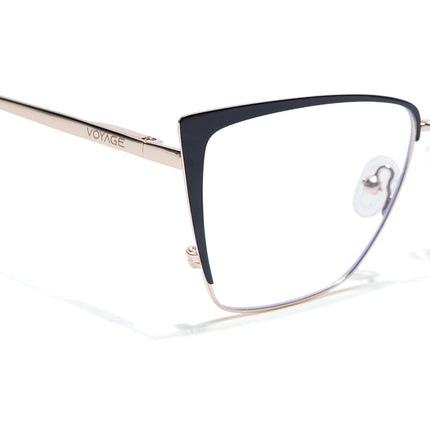 Voyage Golden & Black Cateye Eyeglasses for Women (6311FMG8608)