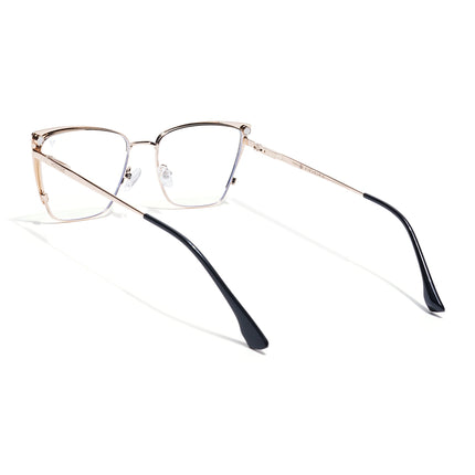 Voyage Golden & Black Cateye Eyeglasses for Women (6311FMG8608)