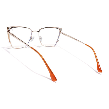 Voyage Golden & Orange Cateye Eyeglasses for Women (6311FMG8609)