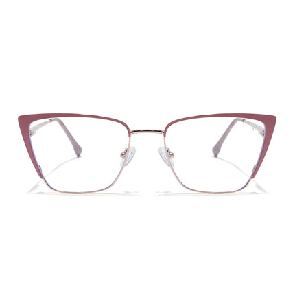 Voyage Golden & Pink Cateye Eyeglasses for Women (6311FMG8610)