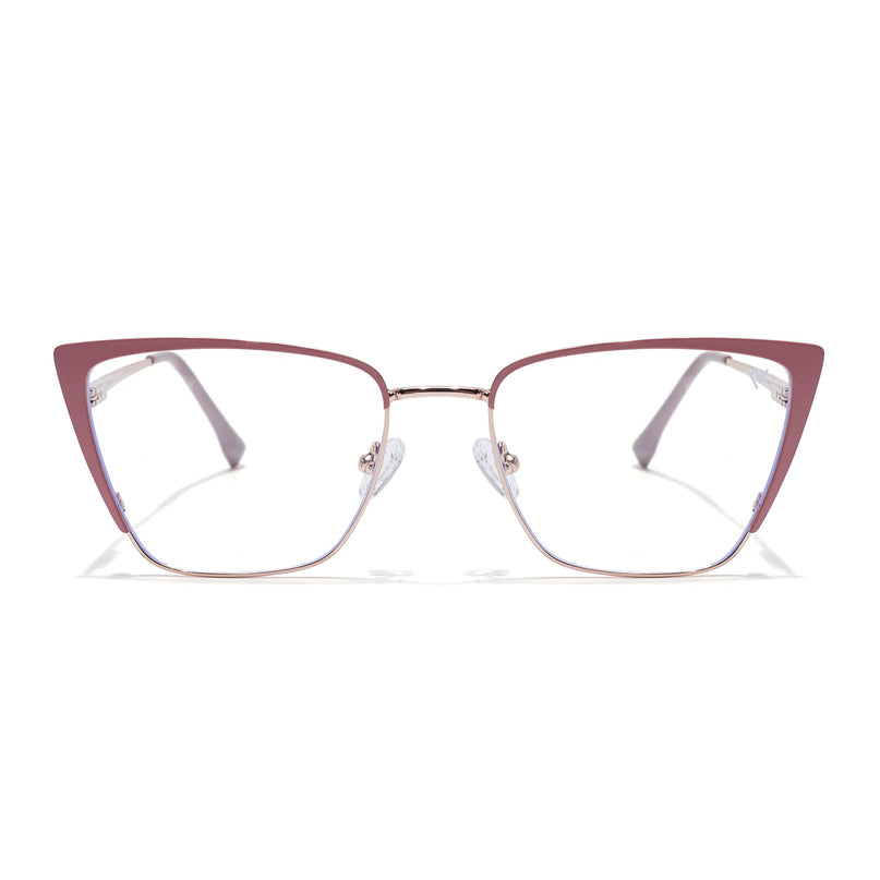 Voyage Golden & Pink Cateye Eyeglasses for Women (6311FMG8610)
