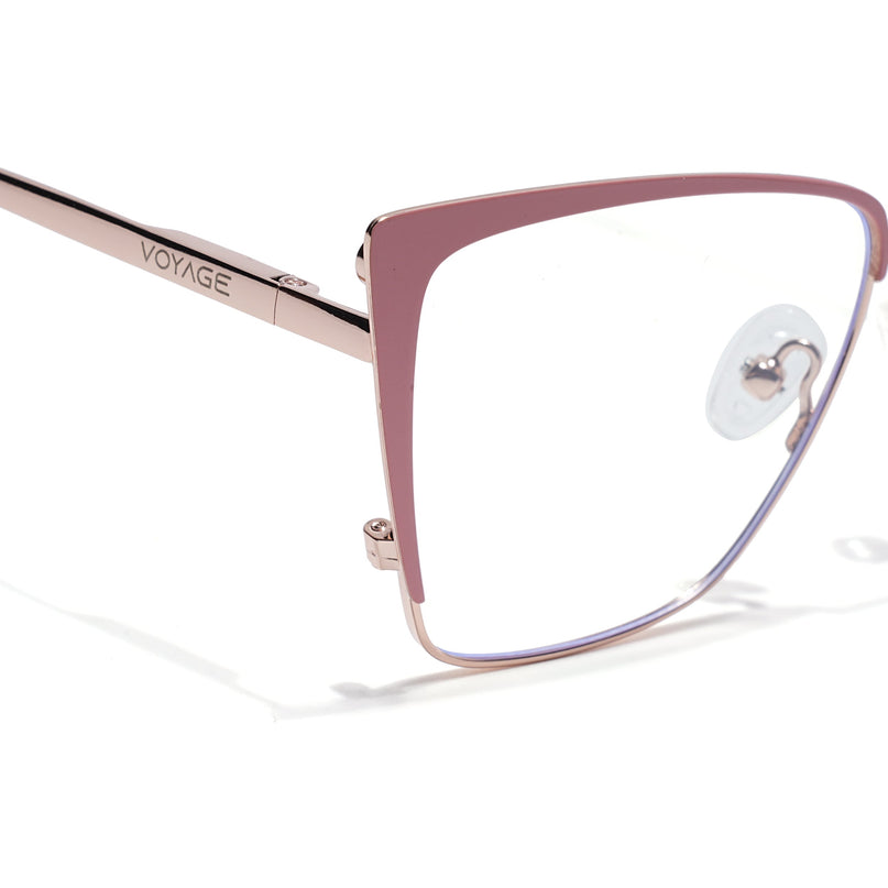 Voyage Golden & Pink Cateye Eyeglasses for Women (6311FMG8610)