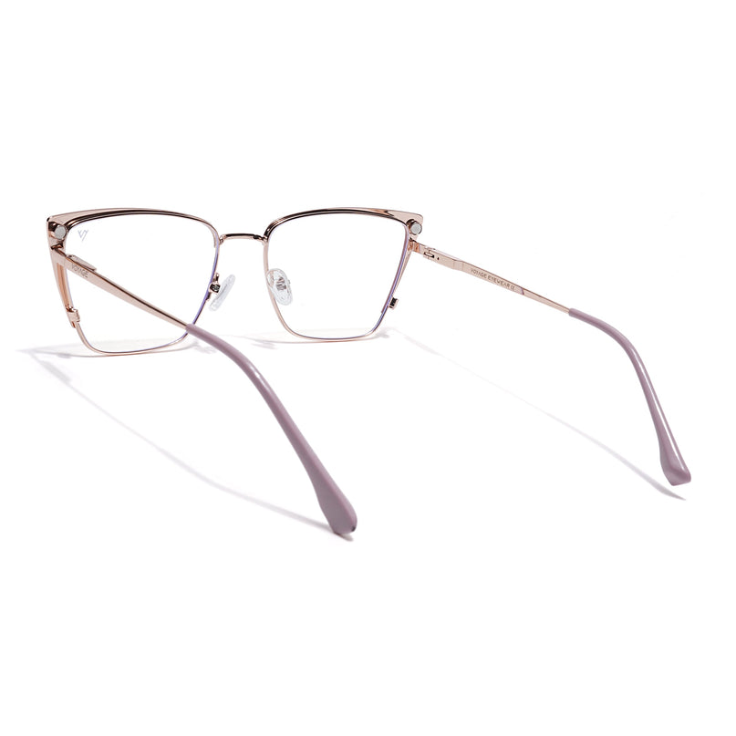 Voyage Golden & Pink Cateye Eyeglasses for Women (6311FMG8610)