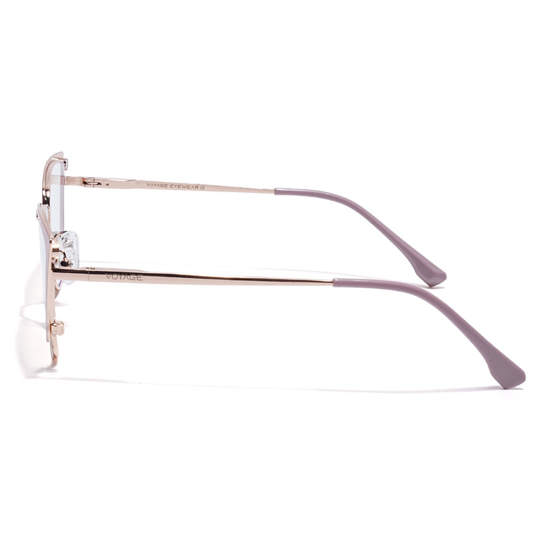 Voyage Golden & Pink Cateye Eyeglasses for Women (6311FMG8610)