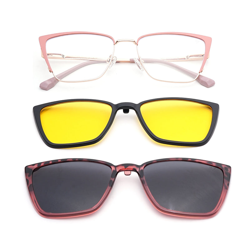 Voyage Golden & Pink Cateye Eyeglasses for Women (6311FMG8610)