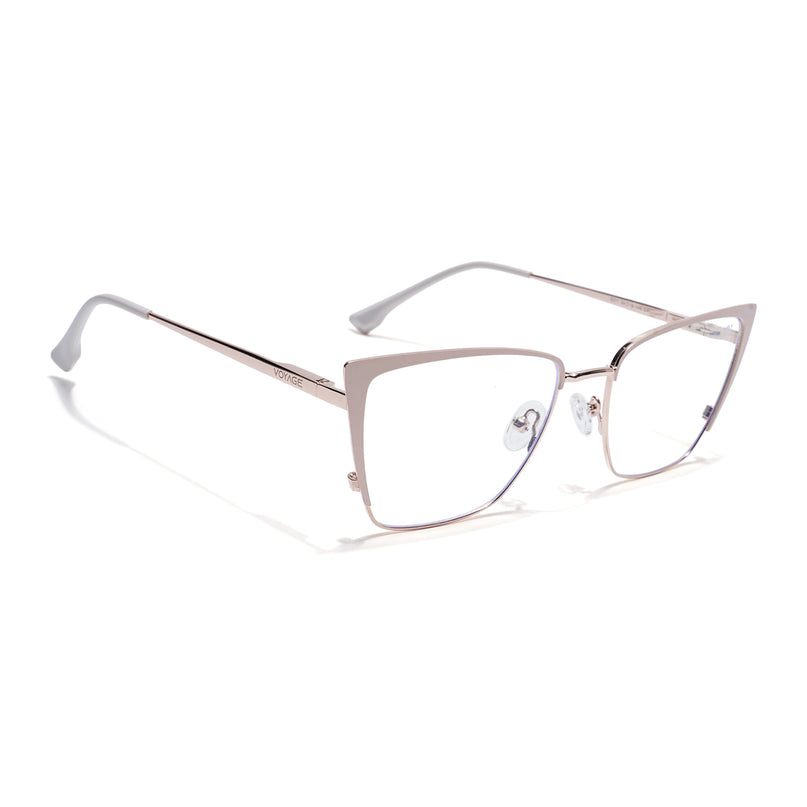 Voyage Golden & Cream Cateye Eyeglasses for Women (6311FMG8611)